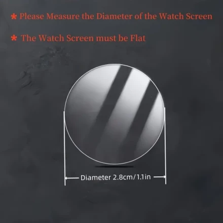 3-Pack Tempered Glass Screen Protector for Smart Watches, 24-46mm, 9H Hardness, Anti-Scratch, Anti-Fingerprint, Case Friendly, Easy Installation
