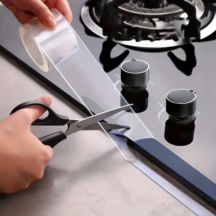 1 Roll 3.0meter Clear Caulk Strip, Self Adhesive Caulk Tape, Caulking Sealing Tape, For Kitchen Countertop Sink