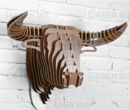 3D Bull Wall Art