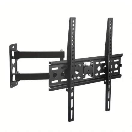 Stainless Steel TV Wall Mount Bracket for 66.04-139.7 cm Screens, Full Motion Swivel and Extendable Arm, Heavy-Duty Wall-Mounted Monitor Rack with Tilt Feature, 35KG Load Capacity