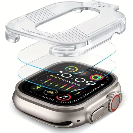 2 Pack Tempered Glass Screen Protector for Apple Watch Ultra 2/1 49mm with Auto Alignment Tool Kit - Easy Installation, Ultra-thin, Anti-Drop Protection for iWatch Ultra