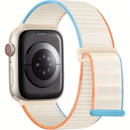 Adjustable Sport Nylon Loop Strap, Compatible with Apple Watch Bands 38/40/41/42/44/45/46/49mm, Breathable Polyamide Band for Men & Women, Fits iWatch Series SE/10/9/8/7/6/5/4/3 Ultra