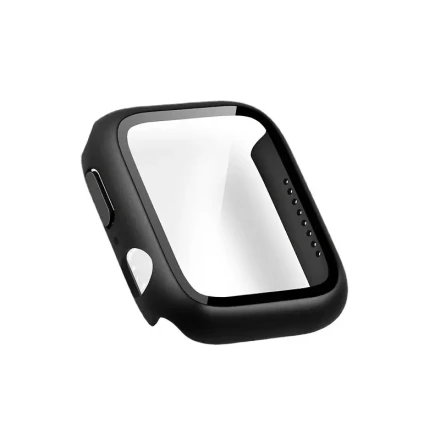 Tempered Glass Protective Case for Apple Watch S9/S8/S7, Hard Shell Cover with Built-in Screen Protector, Water-Resistant, Scratch-Resistant, Shockproof