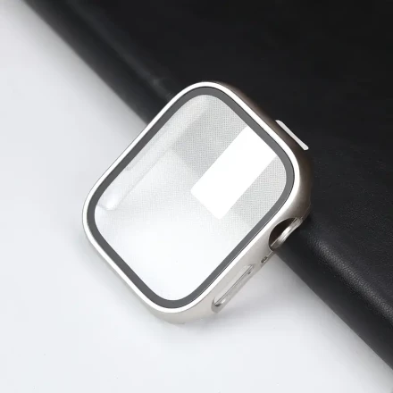 Tempered Glass + Protective Case for Apple Watch 10 9 8 41mm 45mm 42mm 38mm PC Bumper Screen Protector for iWatch Series 7 6 5 4 se 44mm 40mm 46mm