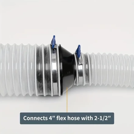 POWERTEC 70136 Plastic Dust Collection Hose Reducer 4\