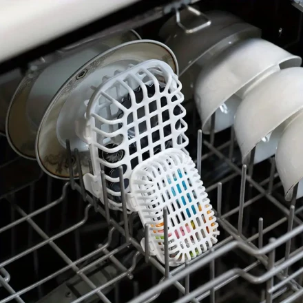 2-Pack Dishwasher Safe Plastic Utensil Holder Baskets - Kitchen Accessory Tool Organizer for Silverware, Cutlery, and Small Items Cleaning