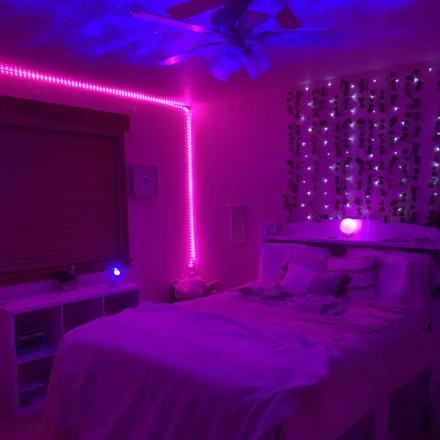 LED Bedroom Strip Lights, Smart RGB Color Changing Light Strips, Low Voltage 5V DIY, 44-key Remote Control, Can Change Brightness And Flashing Mode, Suitable For Living Room, Bedroom, Bar, Wedding, New Year and Valentine'S Day Party Decor