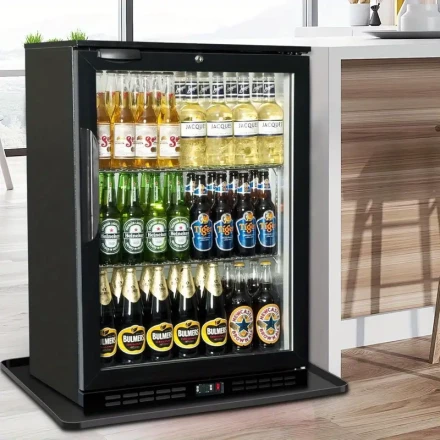 High Quality Silicone Mat for Mini Fridge: Easy to Organize, 1.27cm Raised Edge, and Easy to Clean - Protects the Floor from Damage and Cleanliness (Black)