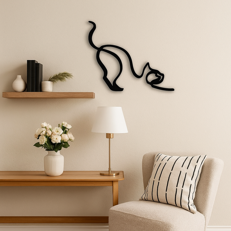 Wall Art with a Graceful Cat
