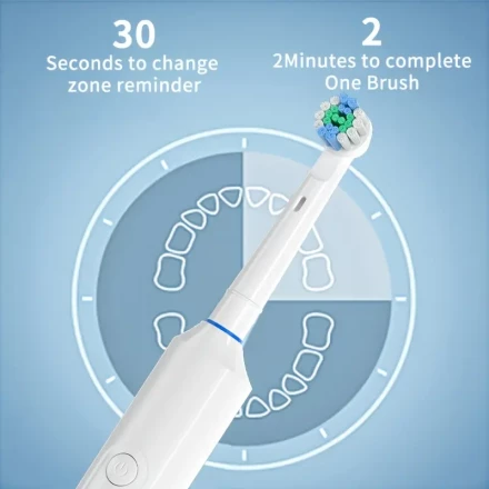 Orinatola Adult Rotating Electric Toothbrush,, with 8 Brush Heads, 3 Modes Deep Cleaning Electric Toothbrush, with Rechargeable Power Supply and 2-Minute Smart Timer