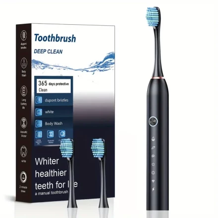 Electric Toothbrush for Adults, USB Rechargeable, 500mAh Lithium Polymer Battery, Deep Clean, Soft Bristles, Couples Set, Automatic Cleaning, ≤36V Operating Voltage