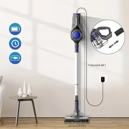 Cordless Vacuum, 4-in-1 Lightweight Stick Vacuum Cleaner With High Suction For, XL-618A
