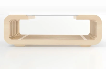 Coffee table with glass