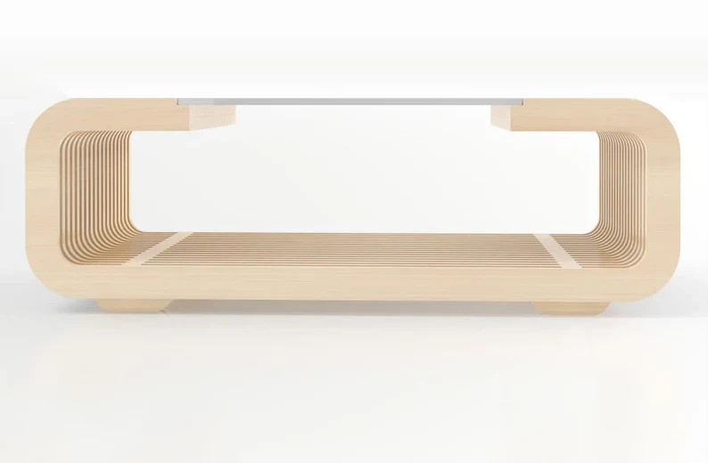 Coffee table with glass