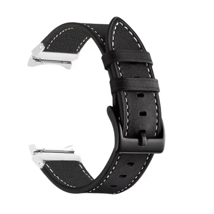 QCTOG Unisex Synthetic Leather Watch Band, Compatible with Samsung Galaxy Watch 7/6/5/4, Galaxy 4/6 Classic, Adjustable Replacement Strap, Soft & Lightweight, Easy to Install, No Battery Required