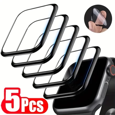 5pcs Screen Protector for Apple Watch 7 6 SE 5 4 8 40mm 41mm 42mm 44mm 45mm 38mm Ceramic Film for iWatch Ultra 49mm Not Glass
